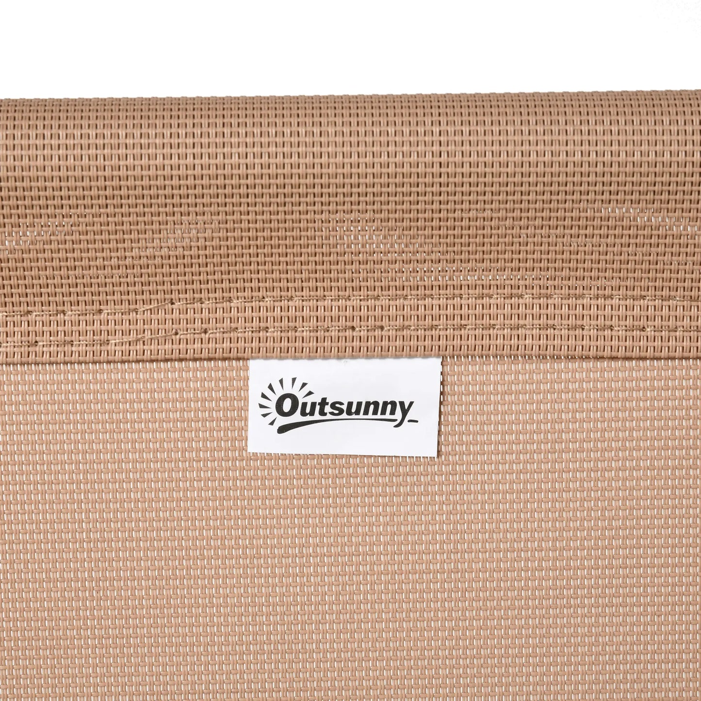 Folding Outdoor Chair, Bungee Sling Patio Dining, 1-Pack, Beige