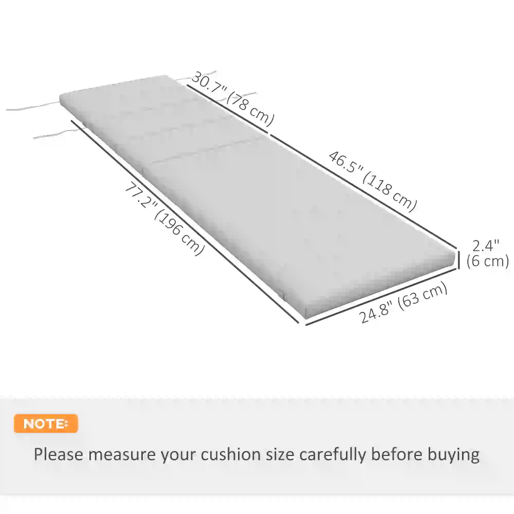 Patio Chaise Lounge Chair Cushion, with Headrest and Ties, Light Grey Patio Chair Cushions at Gallery Canada