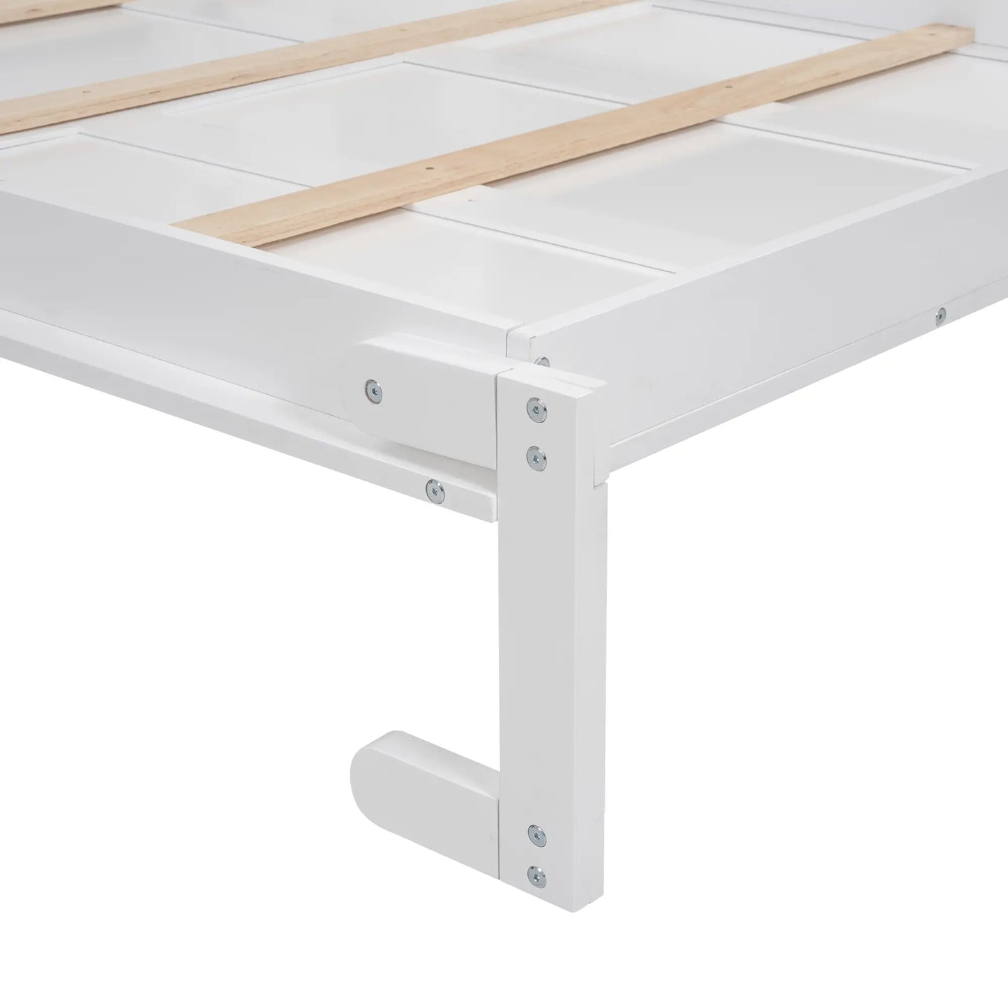 Murphy Bed with Shelves, LED Lights, 91" L x 81" W x 84" H, White Bed Frames at Gallery Canada