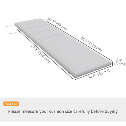 Patio Chaise Lounge Chair Cushion, with Headrest and Ties, Light Grey Patio Chair Cushions at Gallery Canada