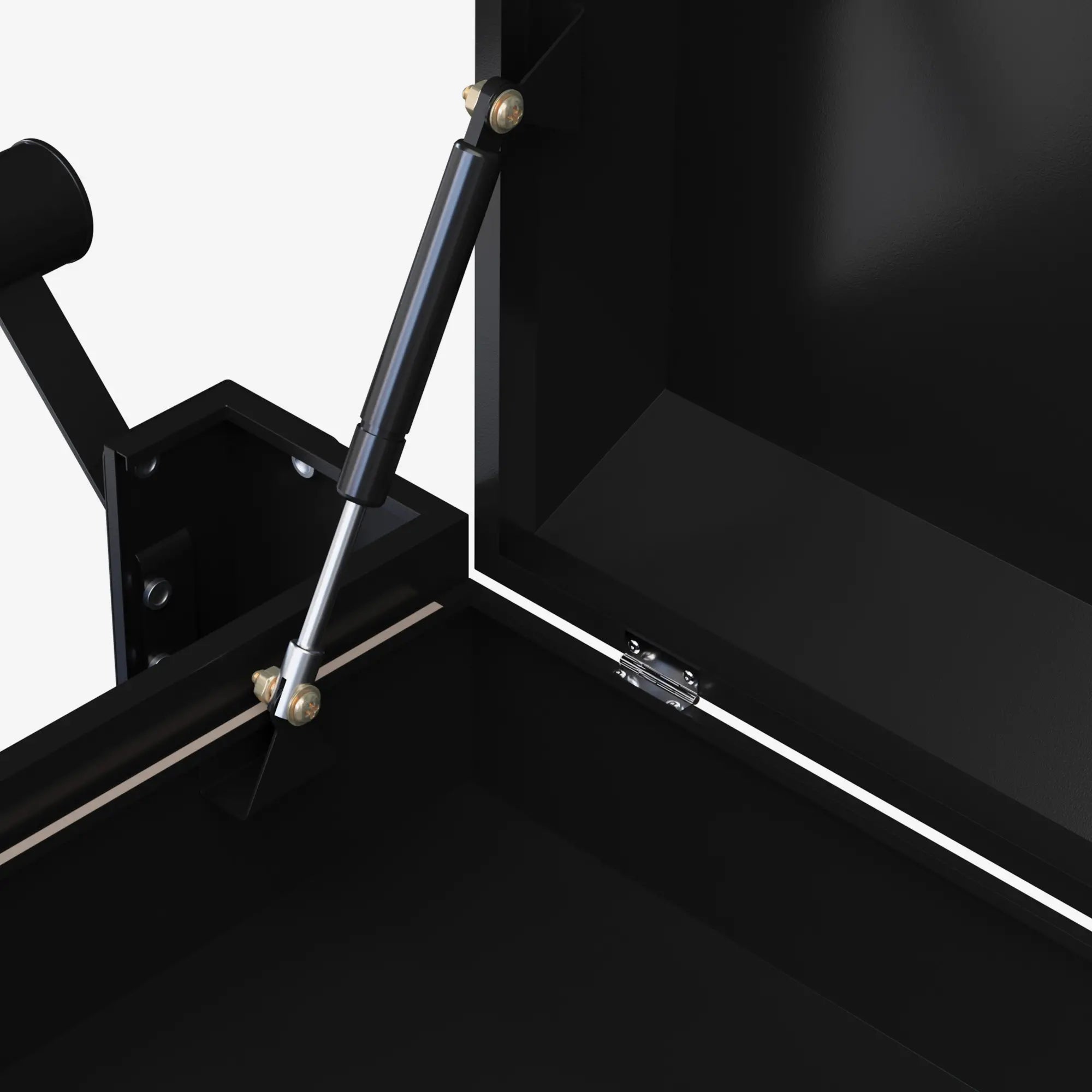 Tool Cart on Wheels, 2 Drawers, Lockable Flip Top, Black Tool Organizers at Gallery Canada