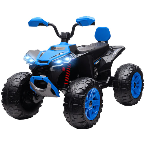2-Seater All-Terrain 4 Wheeler, 24V Kids ATV Ride-On, Electric Quad Car, Blue