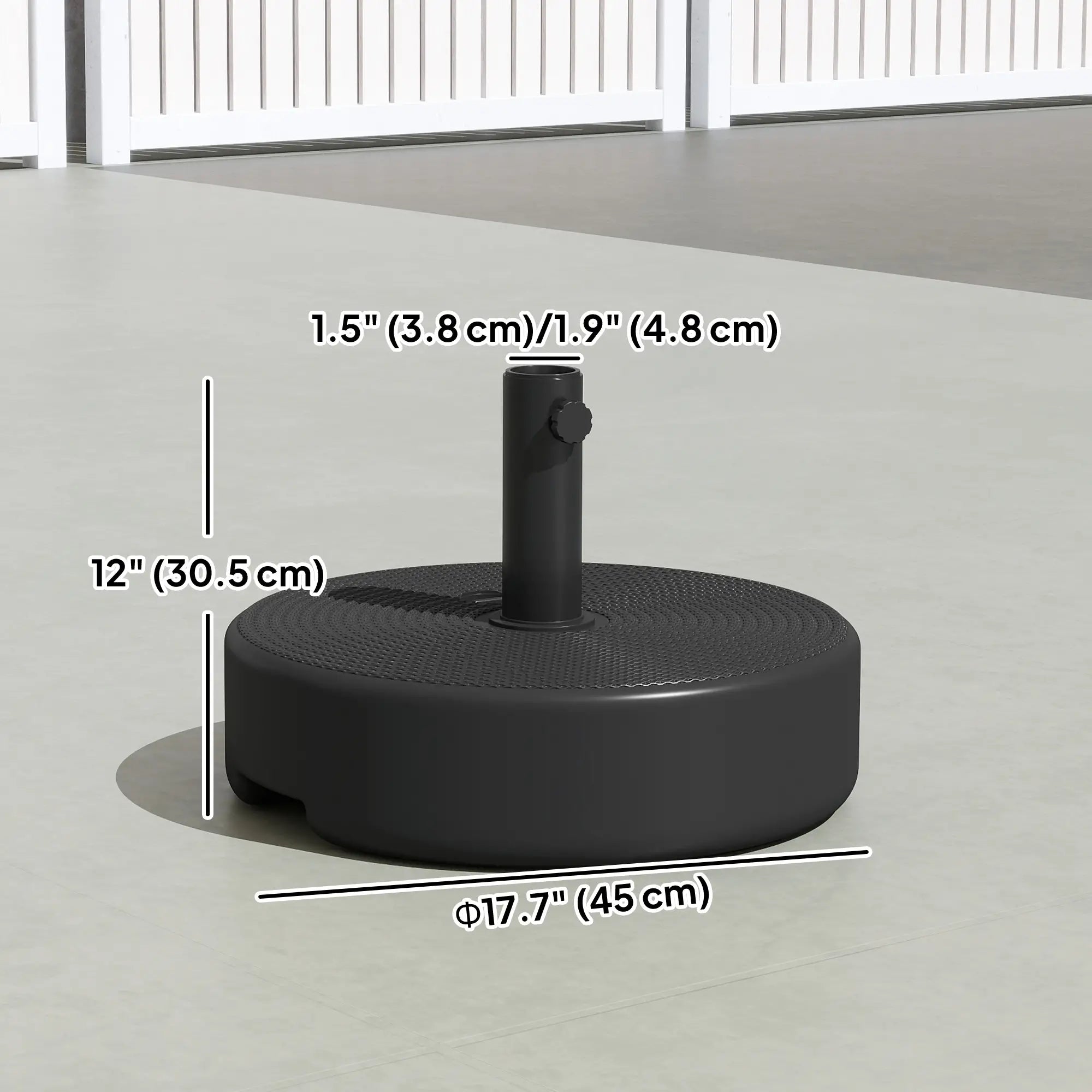 Patio Umbrella Base, 33 Lbs Water Or 42 Lbs Sand Filled, Black Umbrella Bases at Gallery Canada