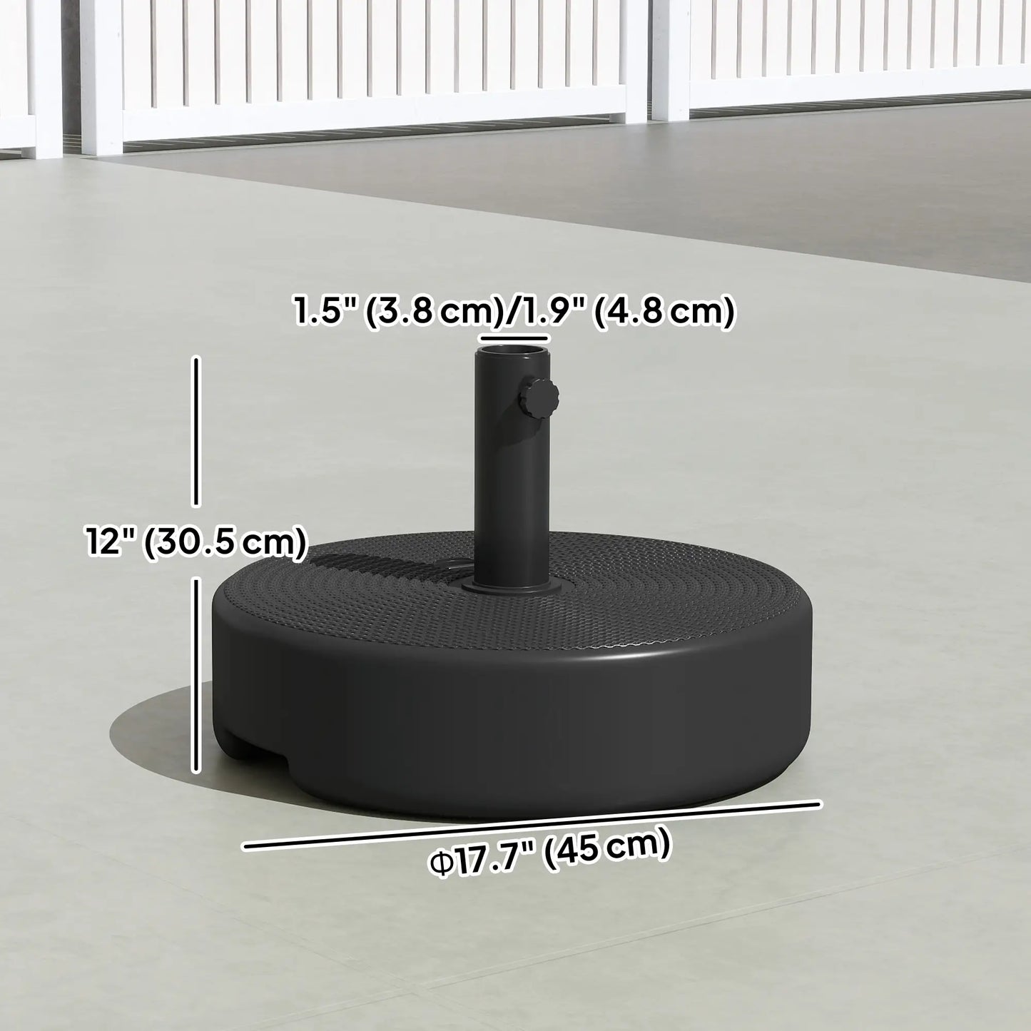 Patio Umbrella Base, 33 Lbs Water Or 42 Lbs Sand Filled, Black Umbrella Bases at Gallery Canada