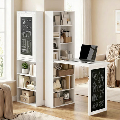 Fold-Out Convertible Office Desk, Wall Mount, White Computer Desks at Gallery Canada