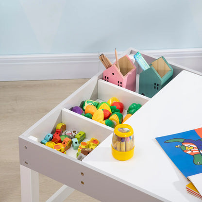 Kids Lego Table with Storage, 2PCs Toddler Activity Furniture, Grey Kids Table Sets at Gallery Canada