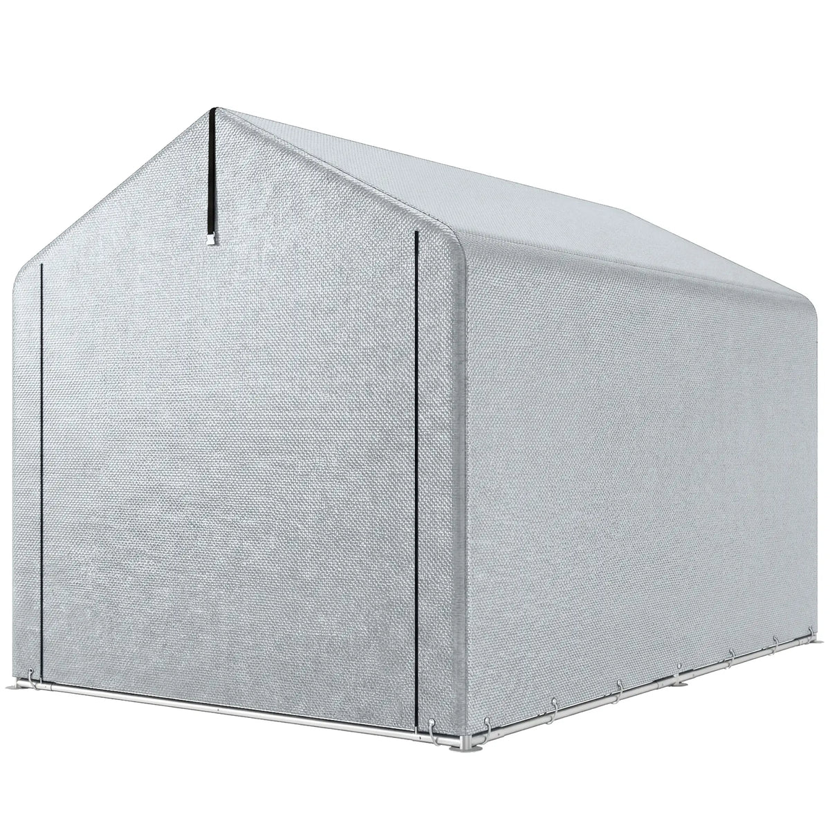 7' x 5' Portable Bike Shed, Waterproof Tent with Zipper Door Portable Shed Light Grey at Gallery Canada