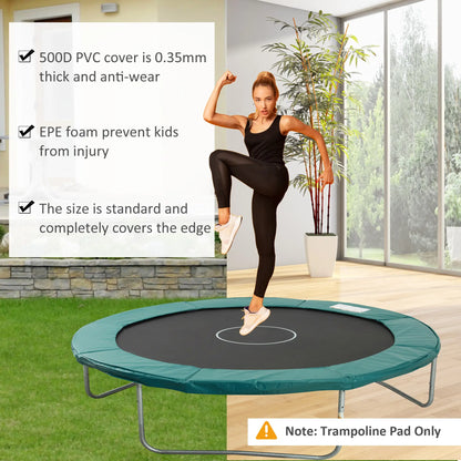 14FT Trampoline Pad Replacement, Φ168" Spring Cover, Water-Resistant, Green Trampolines at Gallery Canada