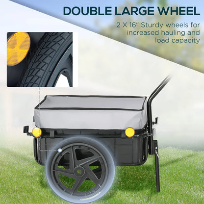 Multi-Functional Bike Trailer, Steel, Large, Grey Bike Cargo Trailers at Gallery Canada