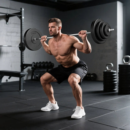 154 lbs Barbell Weight Set, Adjustable Weights, 67" Barbell Bar Dumbbells & Barbells at Gallery Canada