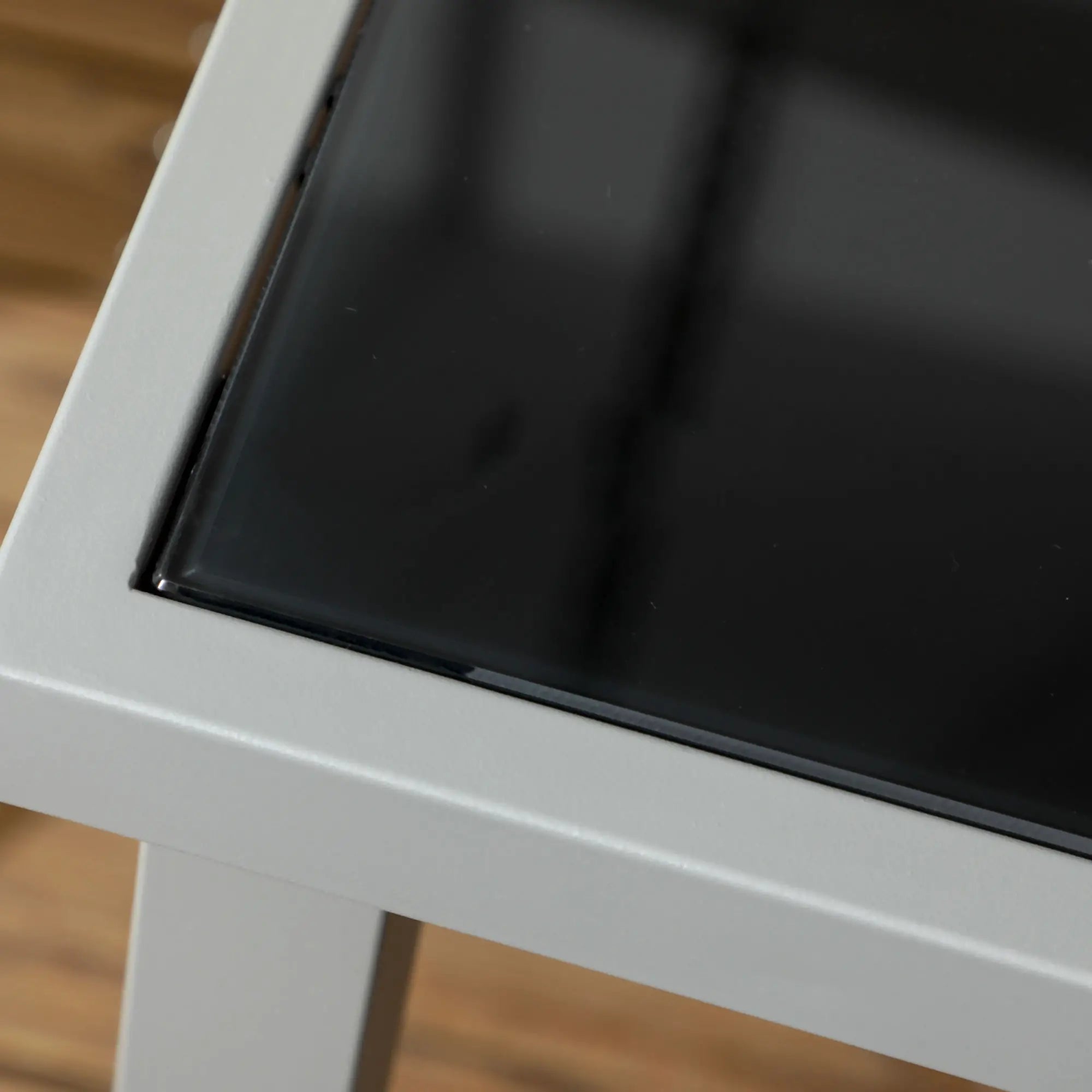 7 Piece Outdoor Dining Set, Table & 6 Stackable Chairs, Black Outdoor Dining Sets at Gallery Canada