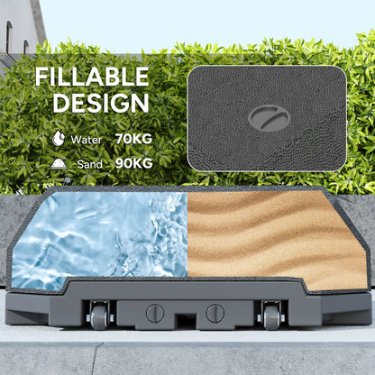 Heavy Duty Cantilever Umbrella Stand With Wheels, Water/Sand Filled Umbrella Bases at Gallery Canada