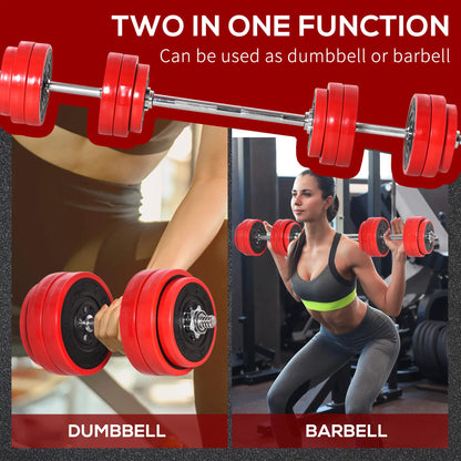 66lbs 2-In-1 Dumbbell, Barbell Adjustable Set, Strength Exercise Dumbbells & Barbells at Gallery Canada