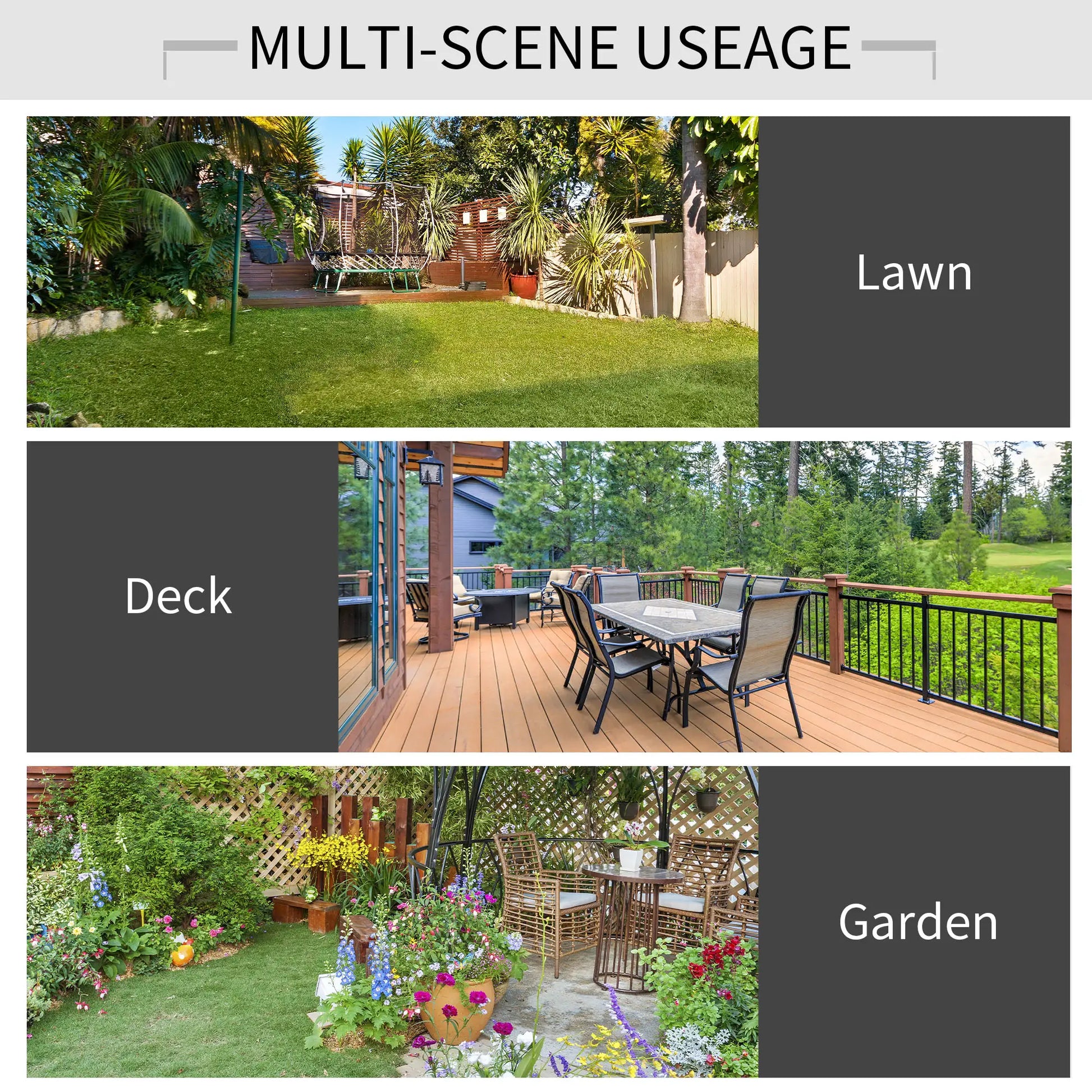 Wooden Folding Picnic Table with Benches, Outdoor Convertible Patio Garden Bench, Umbrella Hole Outdoor Dining Sets at Gallery Canada