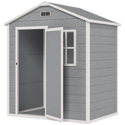 6' x 4' Plastic Garden Shed, Waterproof, Grey Sheds Grey at Gallery Canada