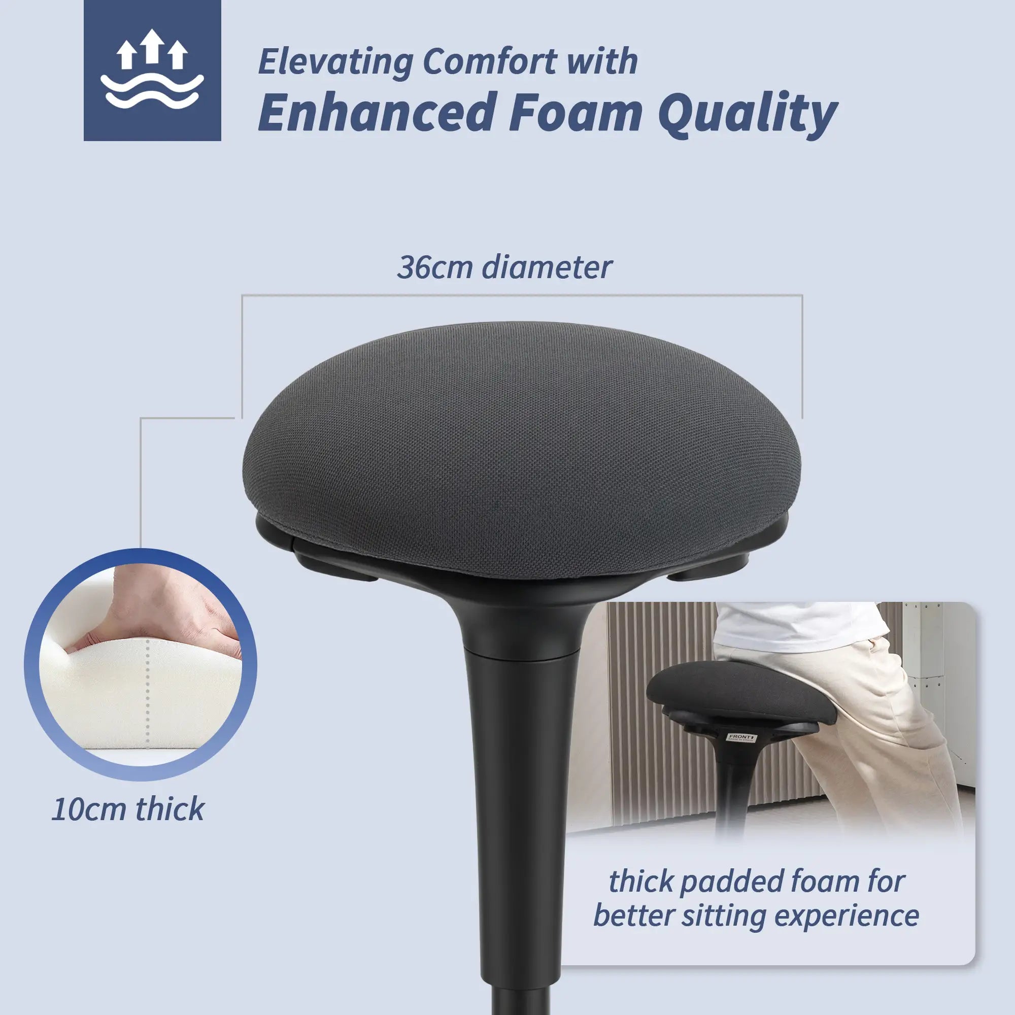 Swivel Standing Desk Chair, Backless Wobble Stool, Adjustable Ergonomic Stool Office Chairs at Gallery Canada
