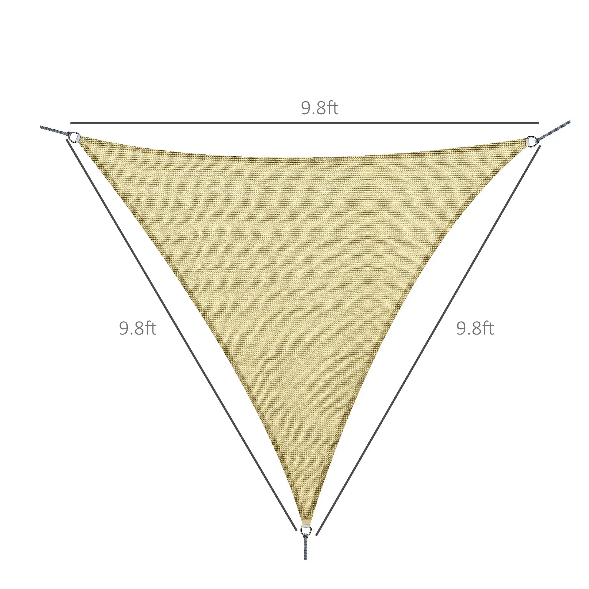 10' x 10' x 10' Triangle Sun Shade Sail, UV Block Fabric Canopy for Patio, Deck Shade Sails at Gallery Canada