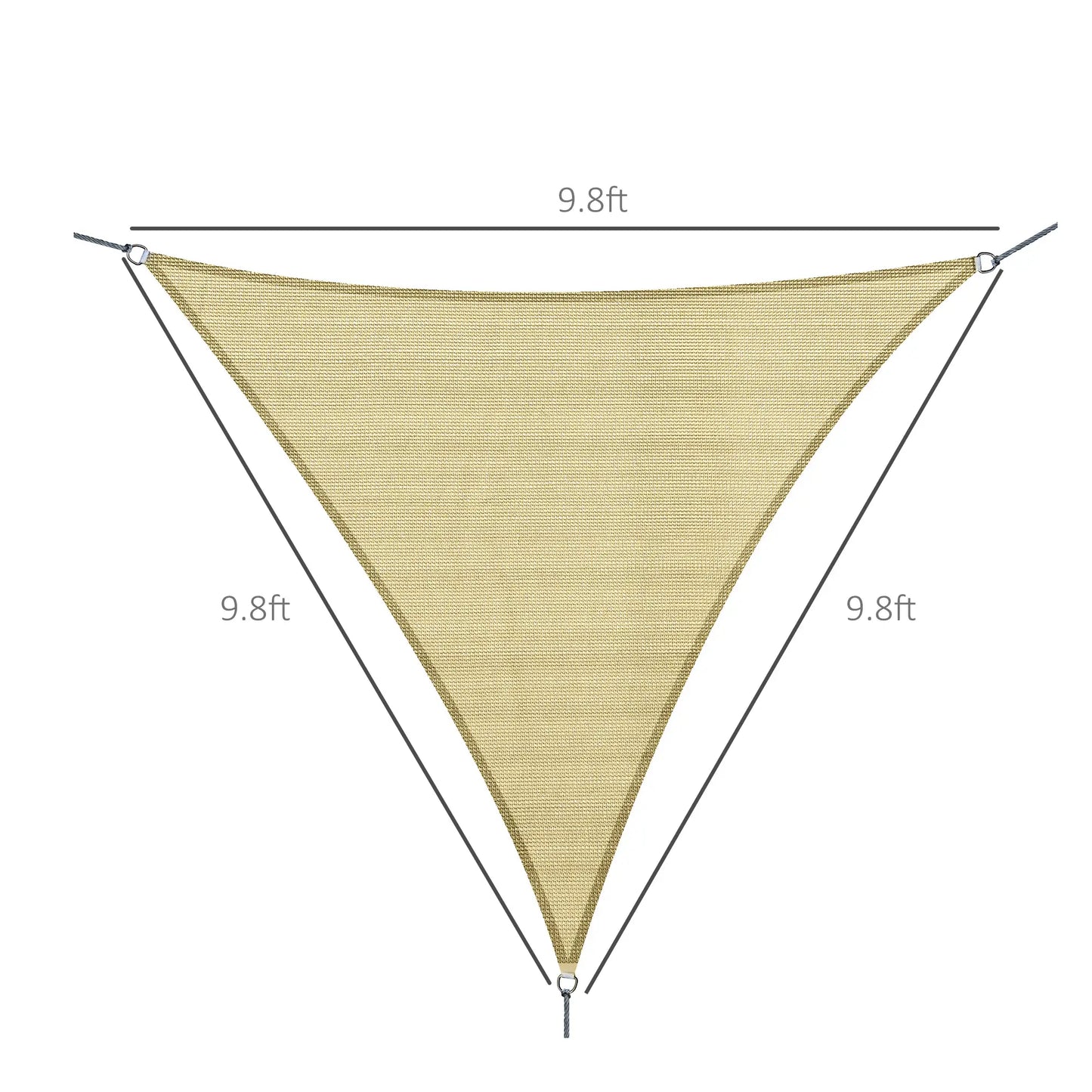 10' x 10' x 10' Triangle Sun Shade Sail, UV Block Fabric Canopy for Patio, Deck Shade Sails at Gallery Canada