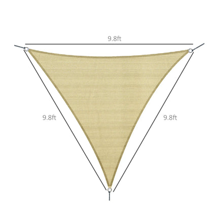10' x 10' x 10' Triangle Sun Shade Sail, UV Block Fabric Canopy for Patio, Deck Shade Sails at Gallery Canada