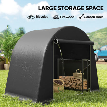8' x 4' Portable Shed, Waterproof Bike Tent, Roll-Up Zipper Door Sheds at Gallery Canada