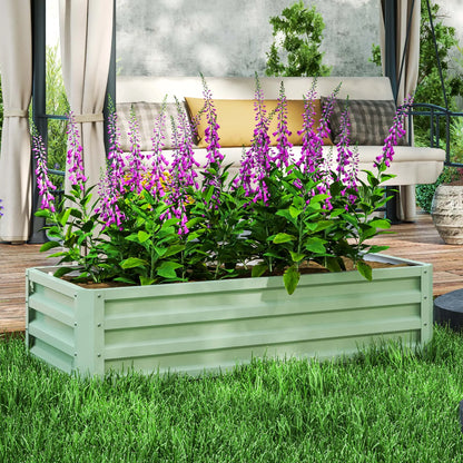 Galvanized Raised Garden Bed, 4' x 2' x 1', Green Galvanized Planter Boxes at Gallery Canada