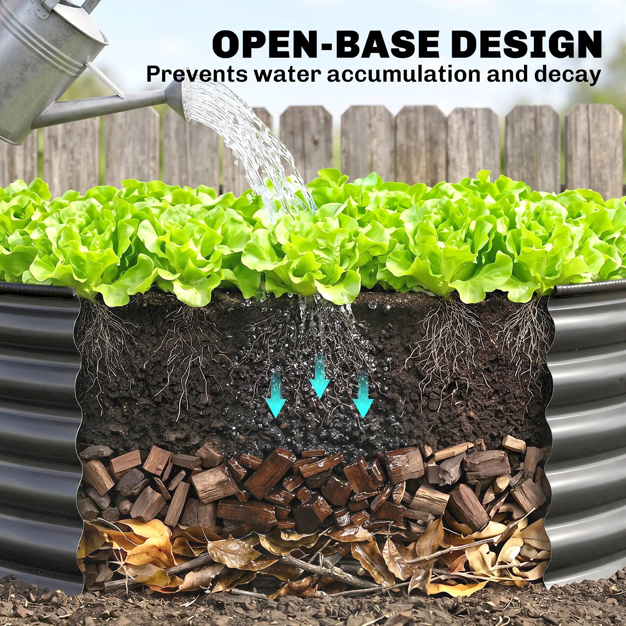 Galvanized Raised Flower Bed, 4 x 4 x 1.5 ft, Dark Grey Raised Garden Beds at Gallery Canada