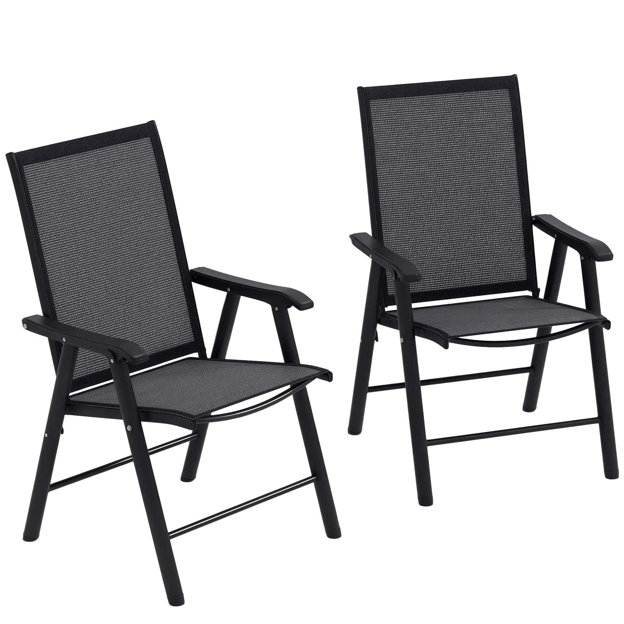 2-Piece Folding Chair Set, Patio Outdoor Furniture, Dark Grey Patio Chairs at Gallery Canada