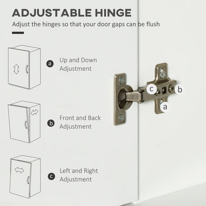 72" Kitchen Pantry Cabinet, 4 Doors, 3 Adjustable Shelves, White Kitchen Pantry Cabinets at Gallery Canada