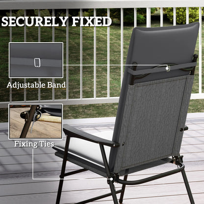 Outdoor Chair Cushions, Set of 2, High Back, UPF50+, Dark Grey Patio Chair Cushions at Gallery Canada