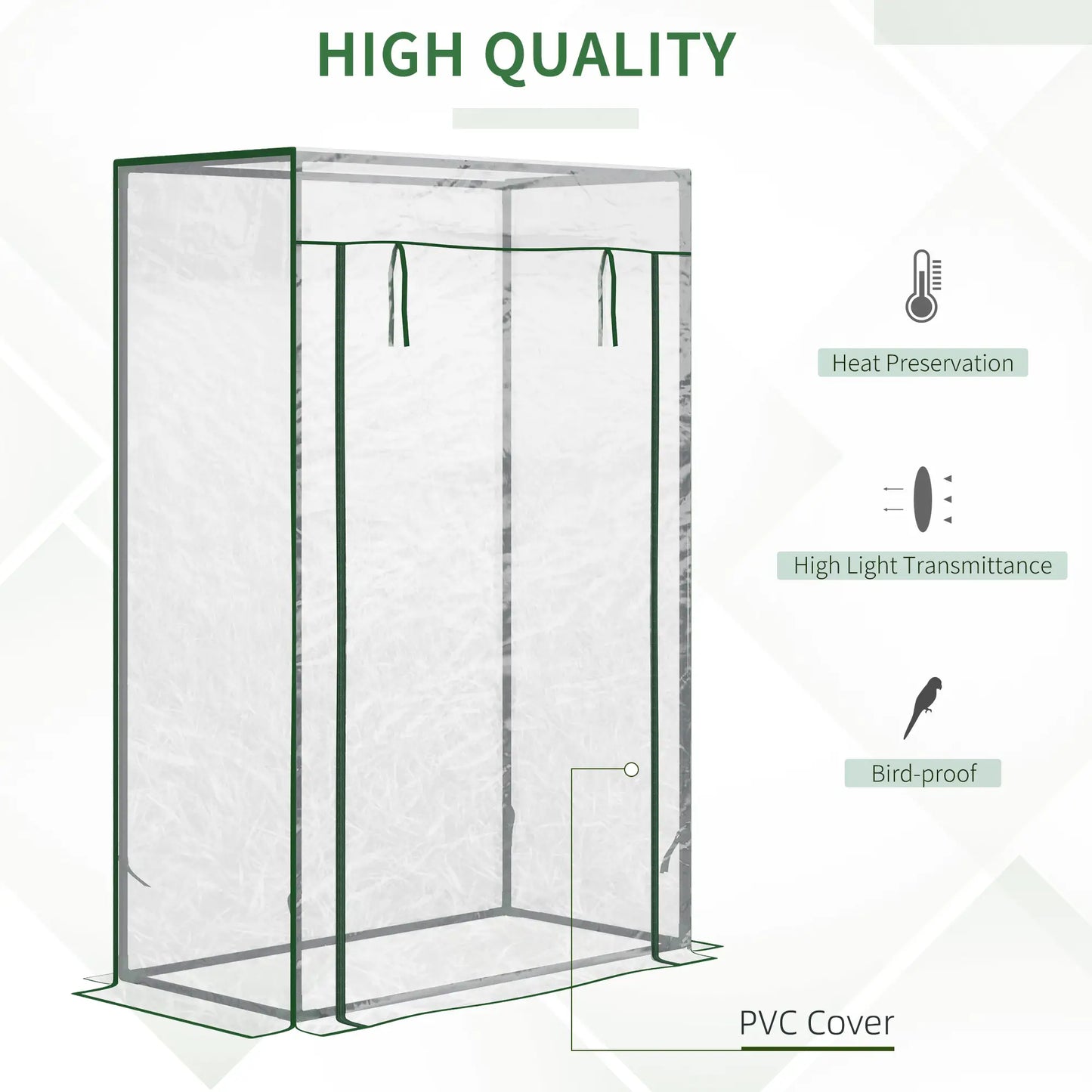 40"L x 20"W x 59"H Walk-In Greenhouse, Steel Frame, Roll-Up Door, Clear Walk In Greenhouses at Gallery Canada