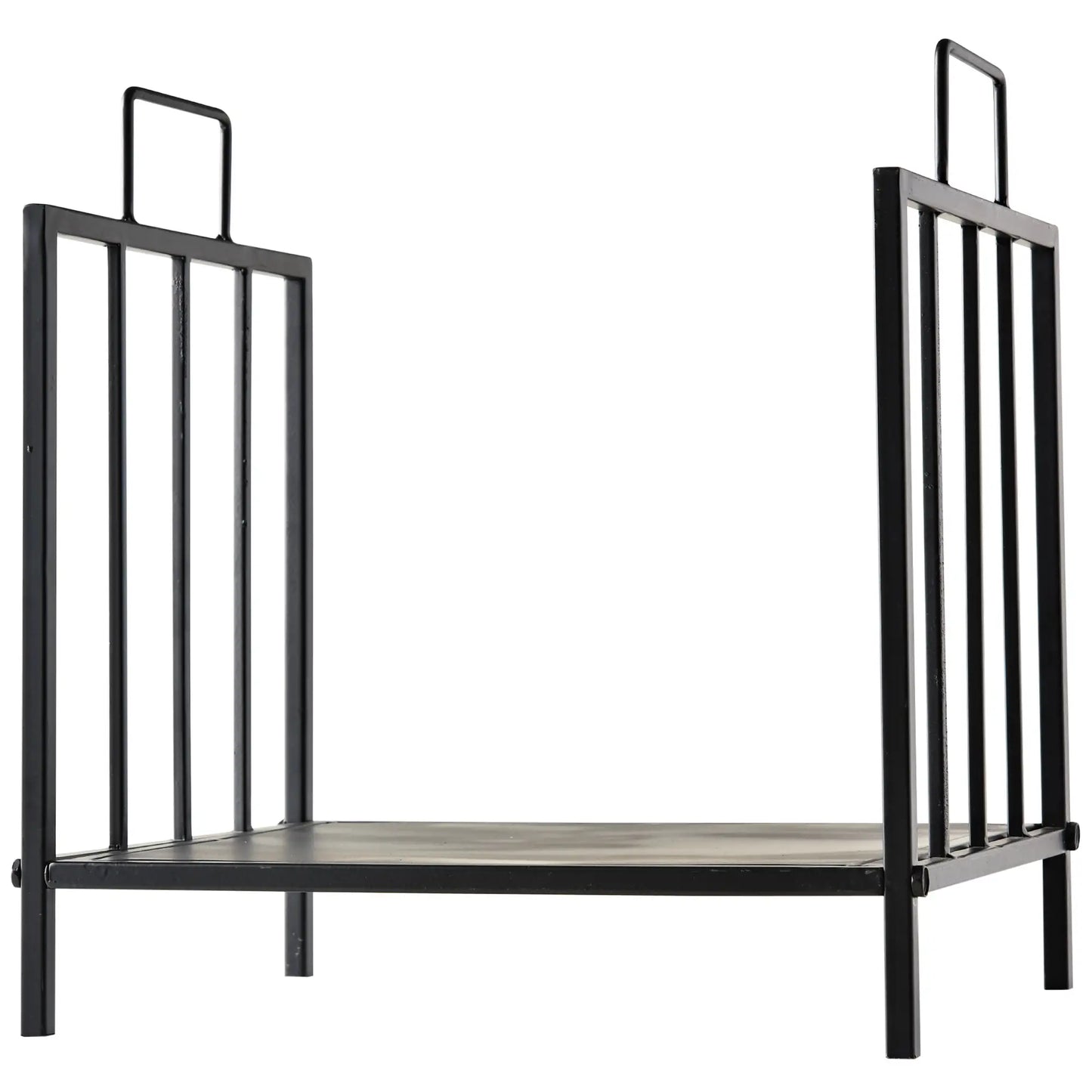 17.5" Heavy-Duty Metal Firewood Rack, Indoor Outdoor, Black Firewood Racks at Gallery Canada