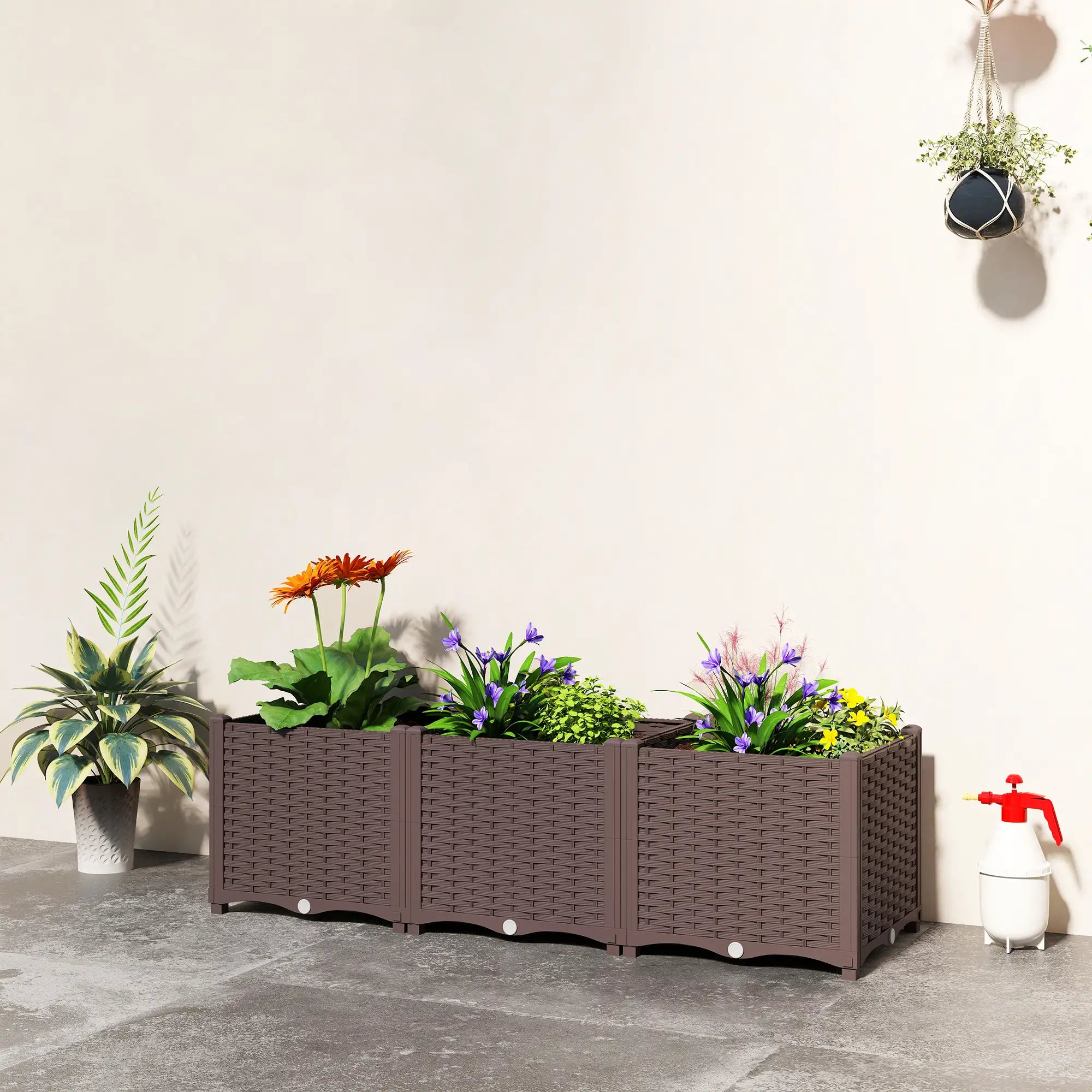 Plastic Raised Garden Bed With Legs, Self Watering Elevated Planter Boxes Raised Garden Beds at Gallery Canada