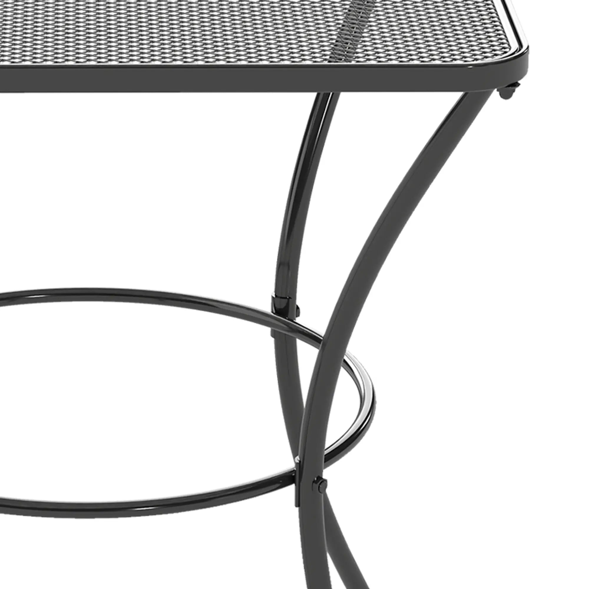 Square Metal Bistro Table, 23.6