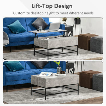 Lift Top Coffee Table, Hidden Storage, Living Room, Grey Coffee Tables at Gallery Canada