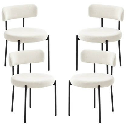4 Kitchen Chairs, Modern Dining, Corduroy Upholstery, Steel Legs, Beige Dining Chairs Beige at Gallery Canada