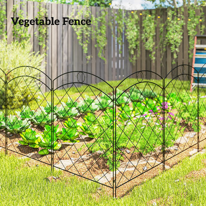 4 Pack Garden Fencing, Decorative Fence Panels, Animal Barrier, Flower Edging, Circle, Black Garden Fences at Gallery Canada