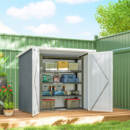 5' x 3' Metal Garden Storage Shed, Tool House With Double Doors Sheds at Gallery Canada