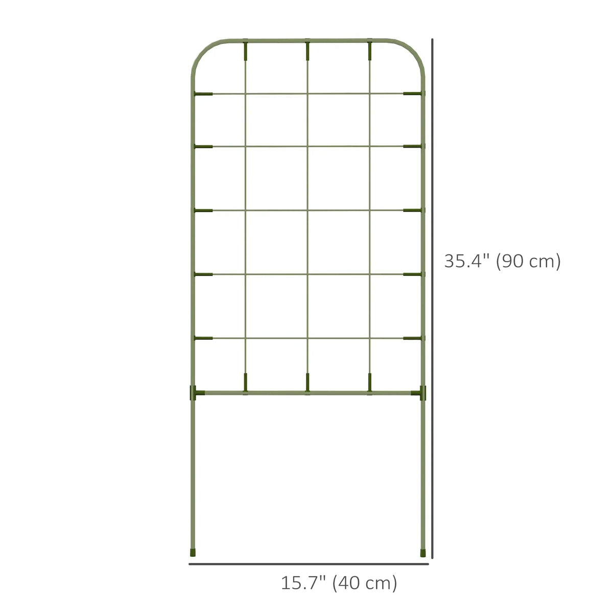 6-Piece Plant Support Set, Steel Trellis, 40 x 90 cm, Green Plant Stands at Gallery Canada
