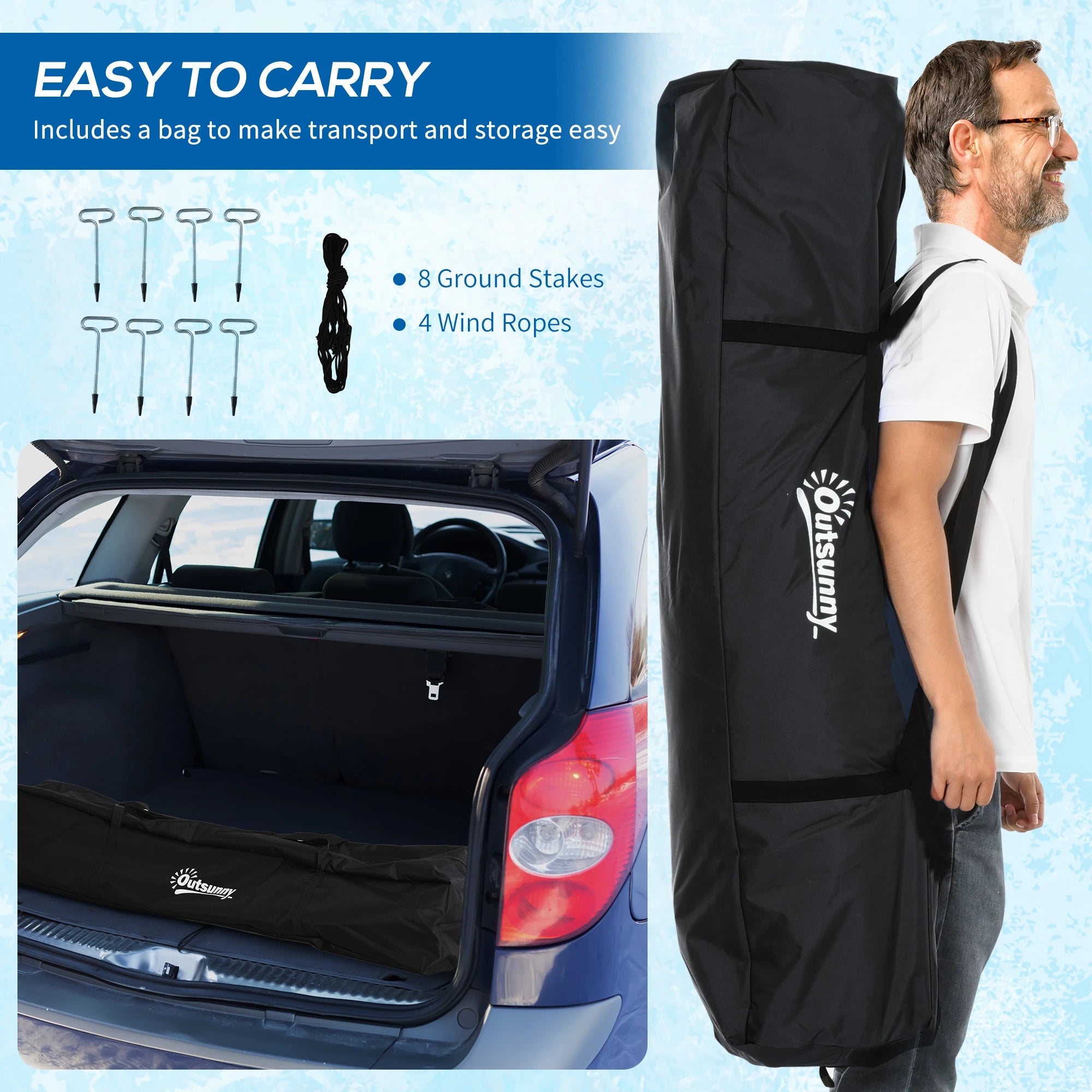 2-4 Person Pop-Up Ice Fishing Tent, Windproof Windows, Carrying Bag, Blue Ice Fishing Tents at Gallery Canada