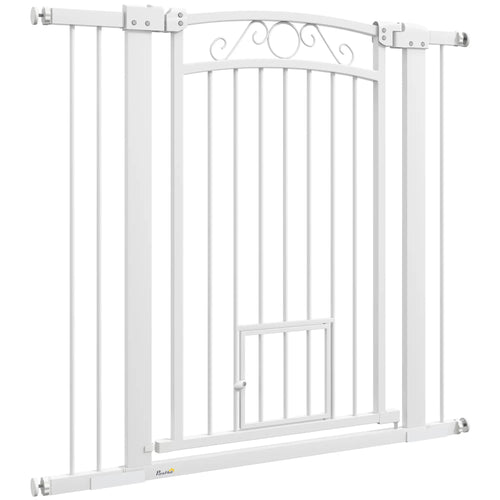 Walk Through Dog Gate, Small Pet Door, Auto Close, 30