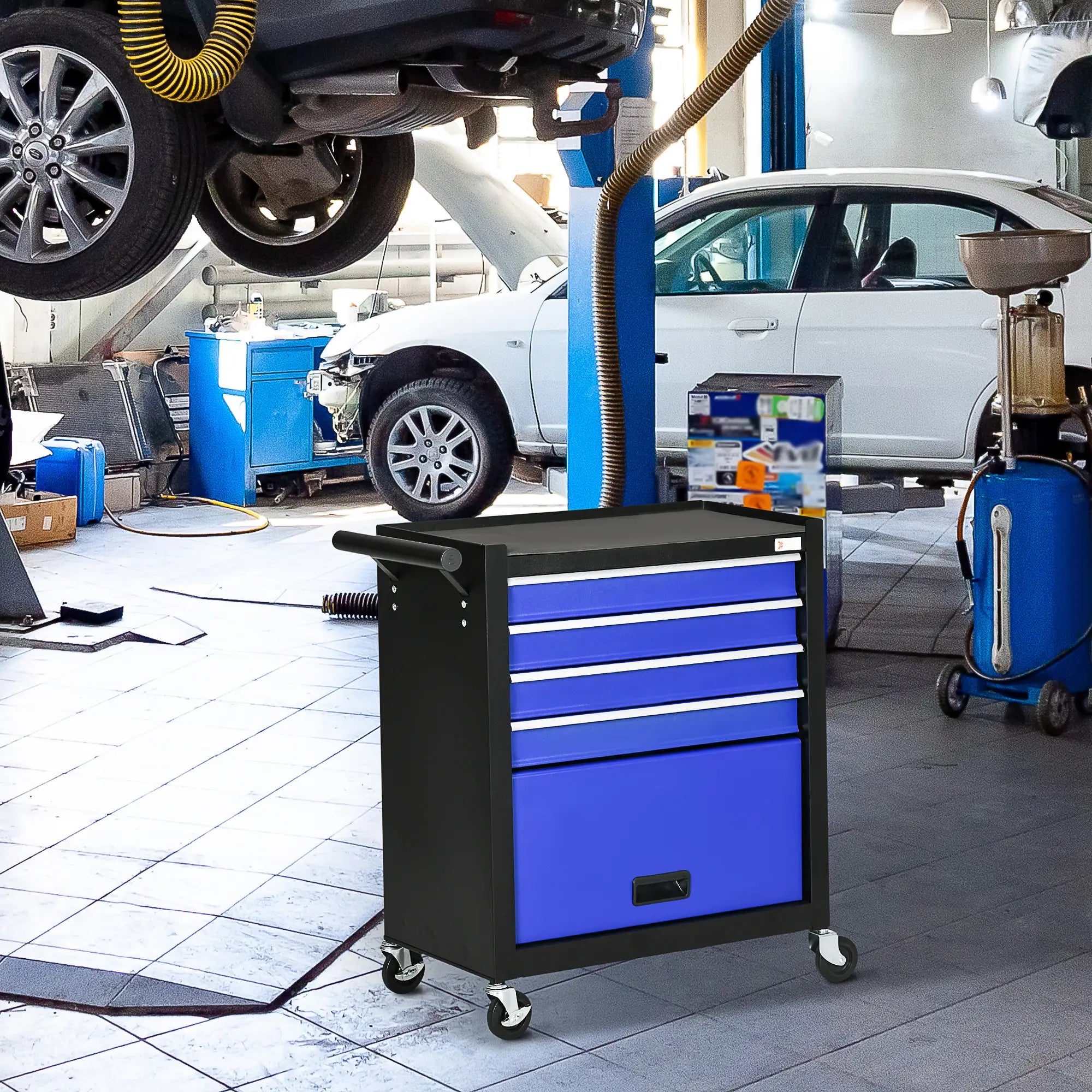 4-Drawer Tool Chest, Rolling Storage Cabinet, Blue Tool Organizers at Gallery Canada