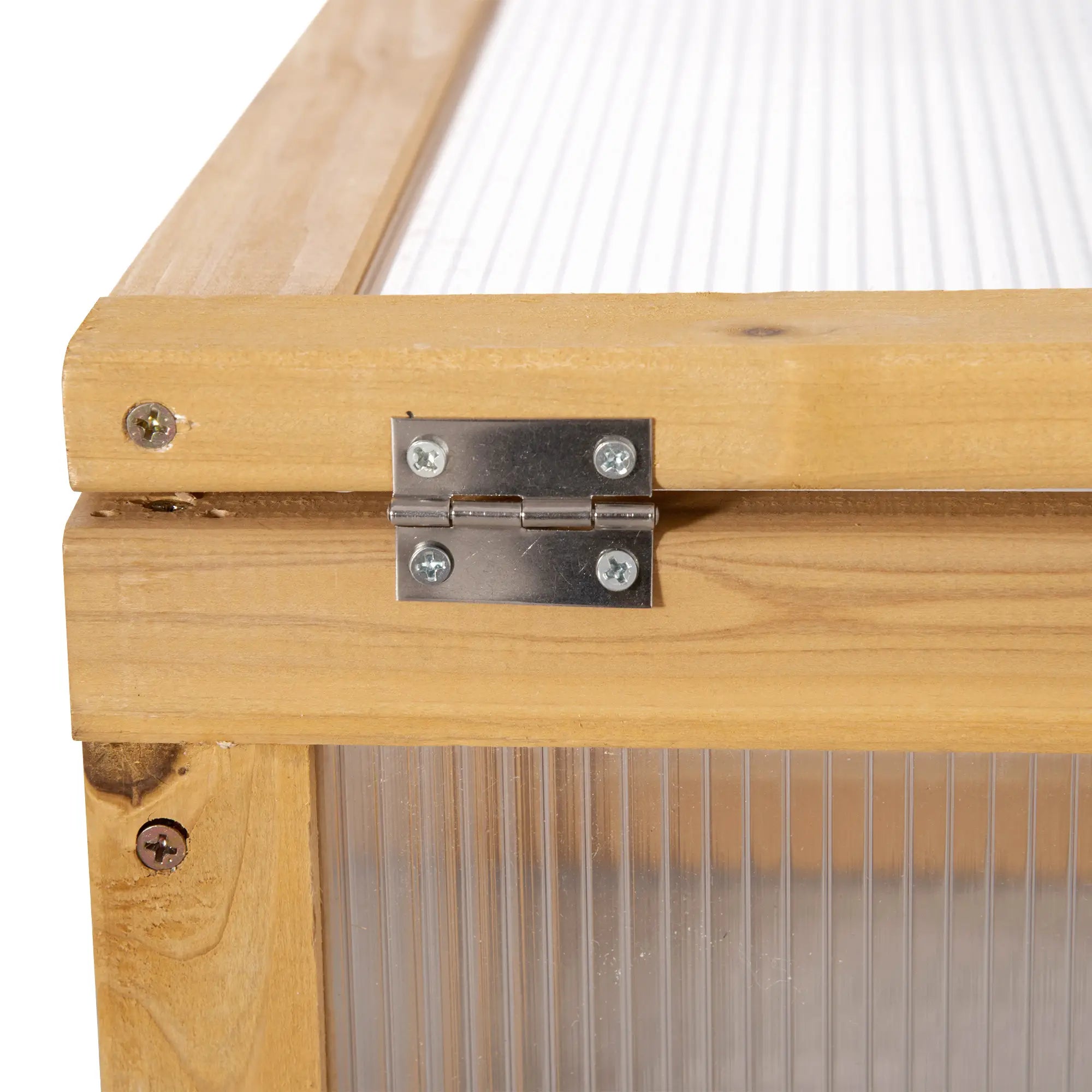 Portable Wooden Cold Frame Greenhouse, Openable Top, 35.5