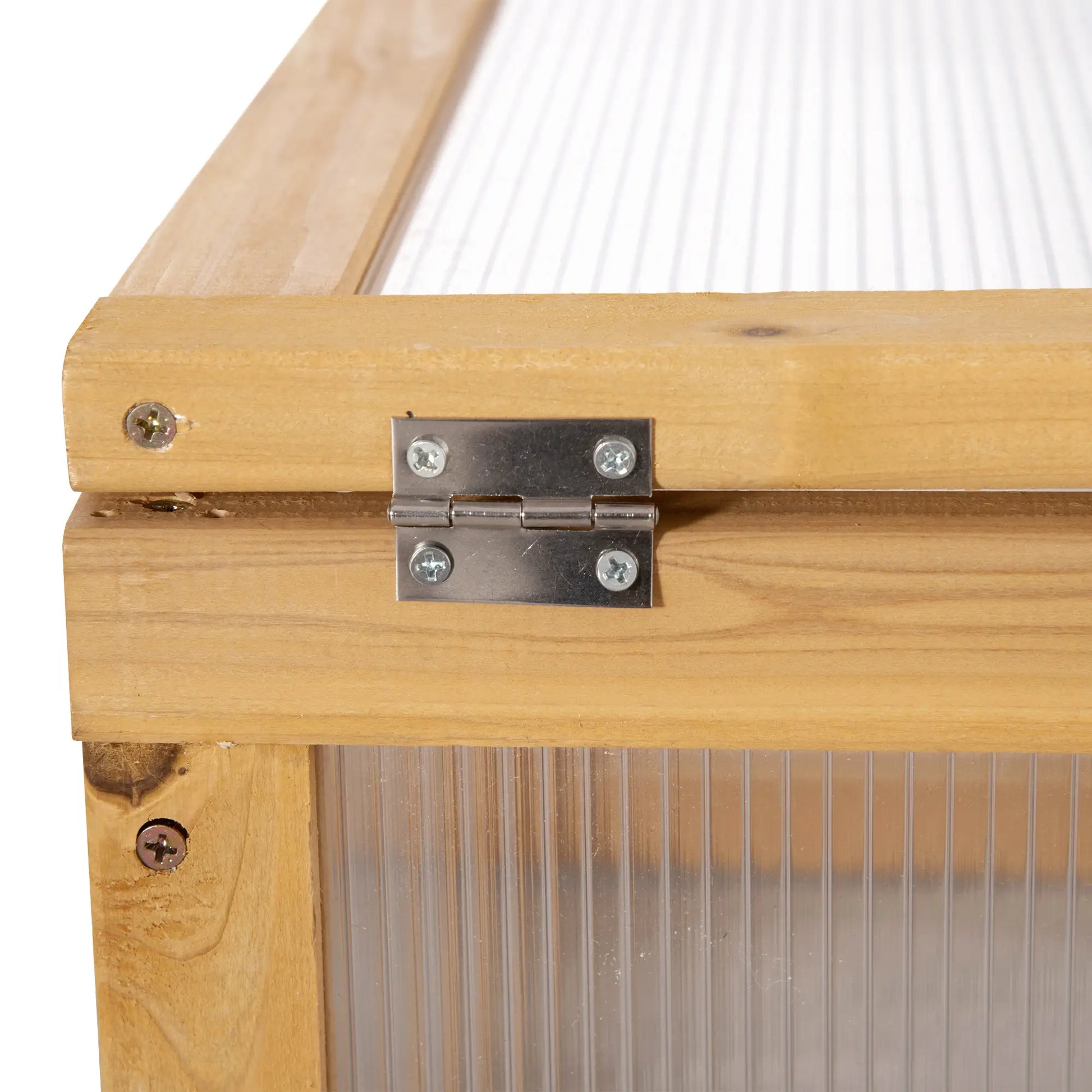 Portable Wooden Cold Frame Greenhouse, Openable Top, 35.5"x23.5"x15.75", Light Brown Cold Frame Greenhouses at Gallery Canada