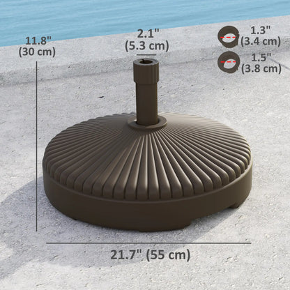 Round Patio Umbrella Base, Holds 62lbs, for Garden, Poolside, Brown Umbrella Bases at Gallery Canada