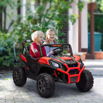 2 Seater 24V Electric Car for Kids, Remote Control, 3 Speed, LED Lights, Red Electric Toy Cars at Gallery Canada