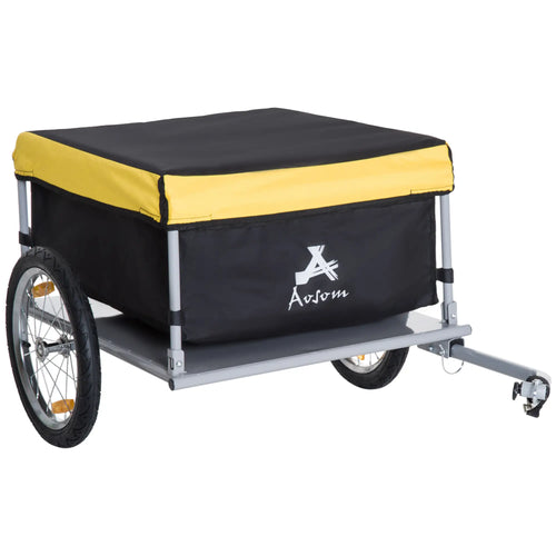 Bicycle Cargo Trailer, Utility Cart, Garden Carrier, Yellow