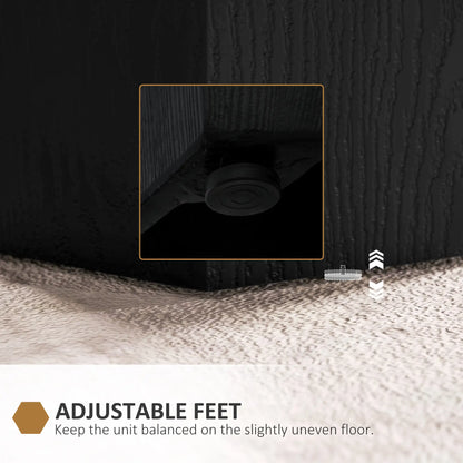 Hexagonal Side Table, Small with 4 Adjustable Feet, Indoor Outdoor, Black Side Tables at Gallery Canada