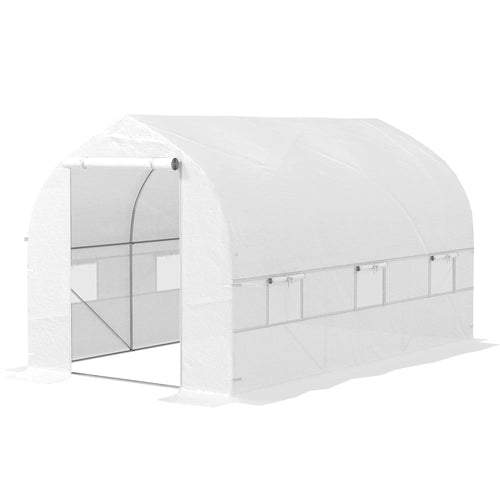 11.5' x 6.6' x 6.6' Portable Walk-In Greenhouse, White