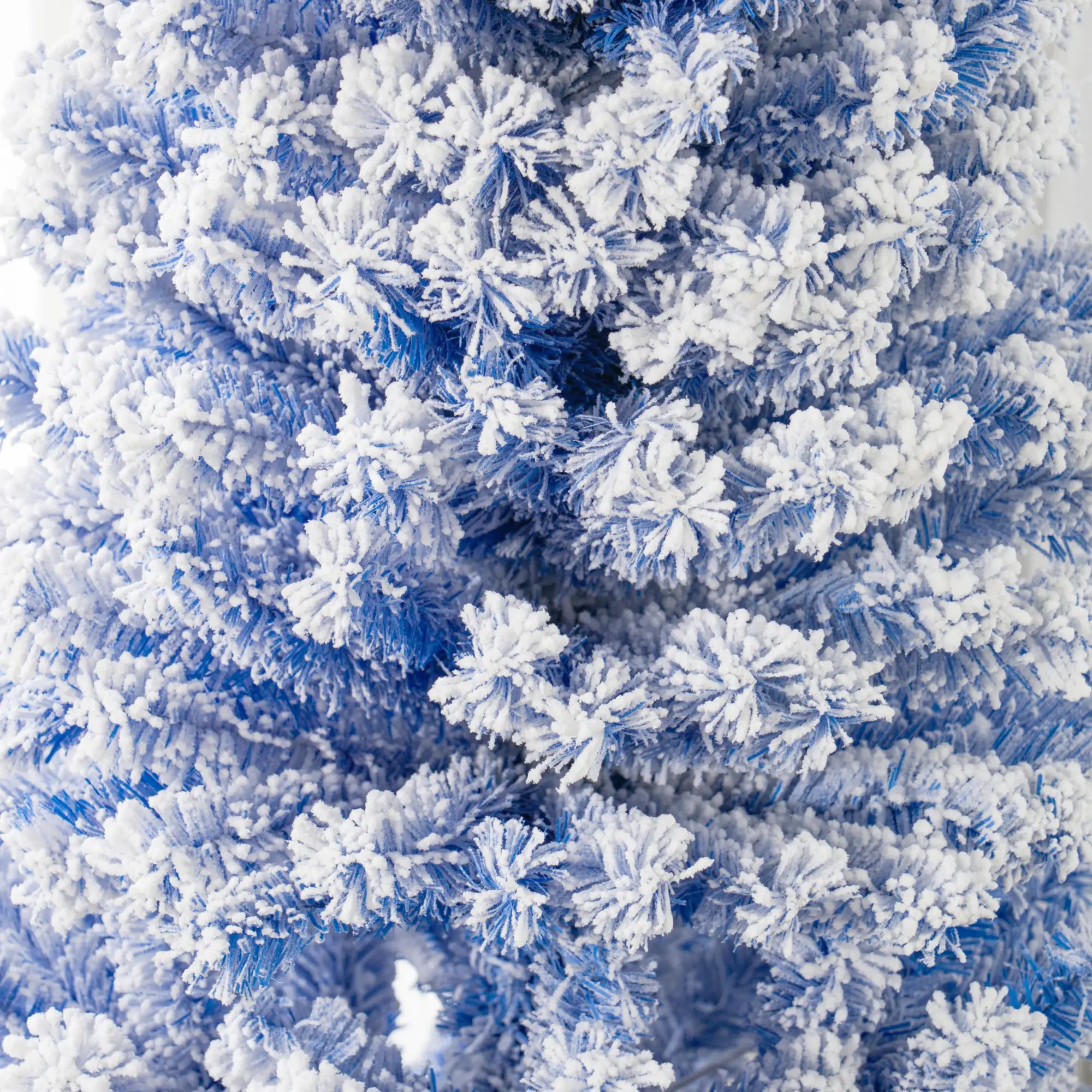 6ft Flocked Pencil Christmas Tree, Realistic Branch Tips, Blue Pencil Christmas Trees at Gallery Canada