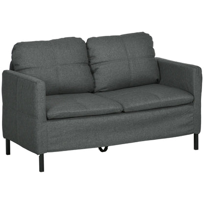 53" 2 Seat Sofa, Upholstered Two Seater Couch, Dark Grey 2-Seater Sofas Dark Grey at Gallery Canada